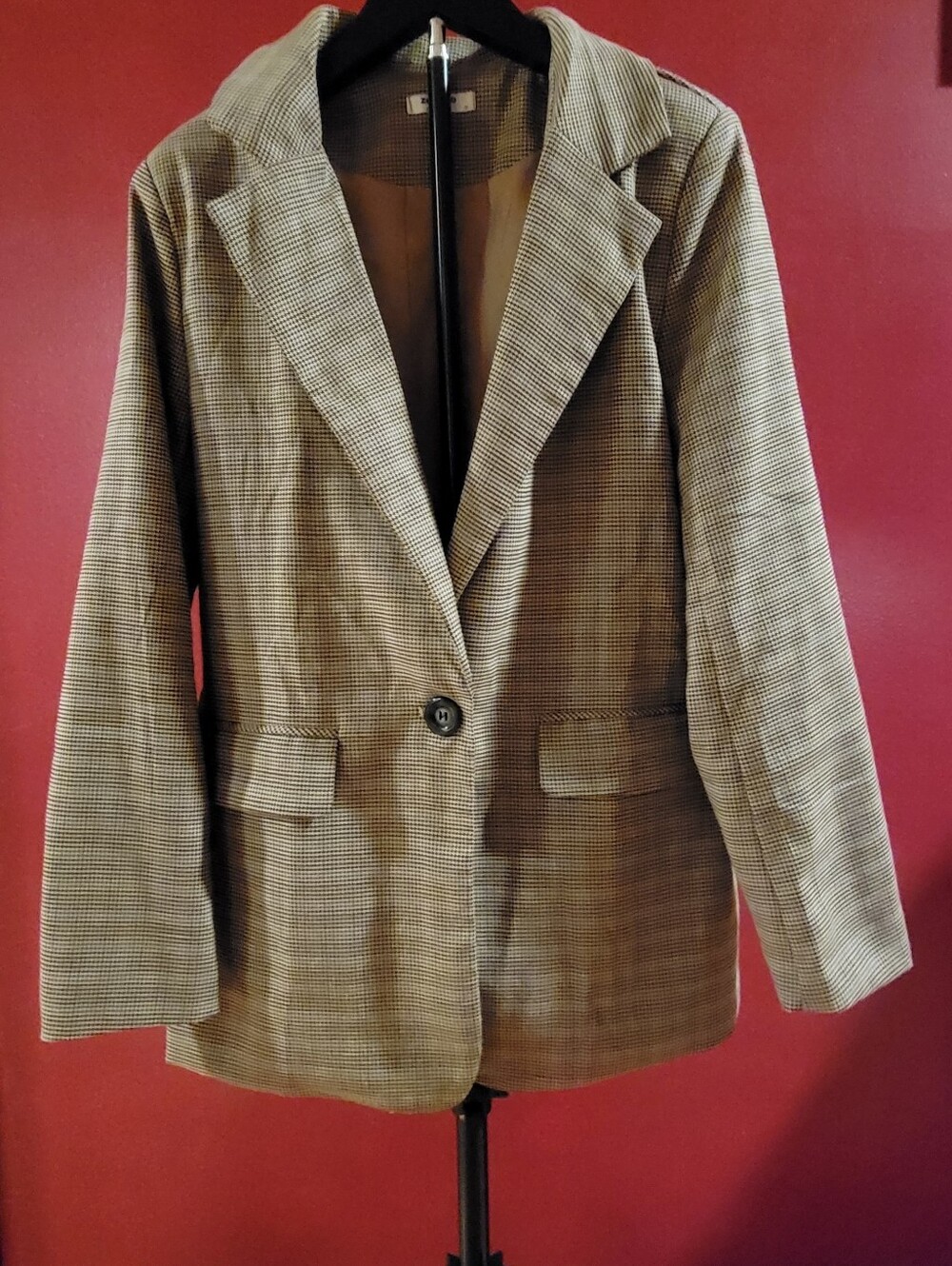Brown Plaid Blazer